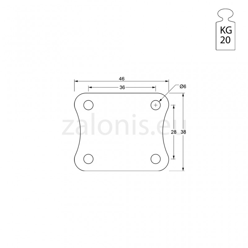 ΡΟΔΑ ΒΙΟΜΗΧΑΝΙΚΗ 105 Φ.40/ Υ.51 / 20KG